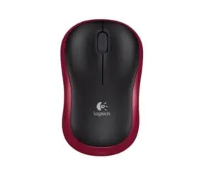 Logitech Wireless Mouse M185 / optisch / 3 Tasten / rot-schwarz