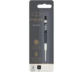 PARKER Quink Gel schwarze Feder M 1 Stück / Gelmine für Kugelschreiber
