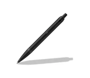 PARKER IM Achromatic Black BT Feder M / Kugelschreiber / Minenfarbe: Blau
