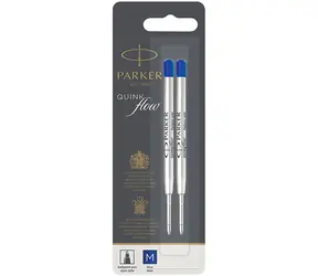 PARKER Quinkflow Kugelschreiber M blau 2 Stück / Mine für Kugelschreiber