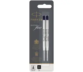 PARKER Quinkflow Kugelschreiber M schwarz 2 Stück / Mine für Kugelschreiber