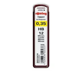 Rotring Bleistifte 0,35 mm - HB 12 Stück / Micropencil-Bleistifte