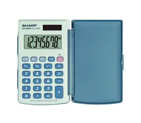 Sharp EL-243S graublau / Taschenrechner / acht Ziffern