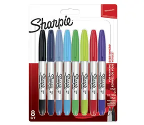 Sharpie Twin Tip Marker permanente Farbmischung 0,5/0,9 mm 8 Stk