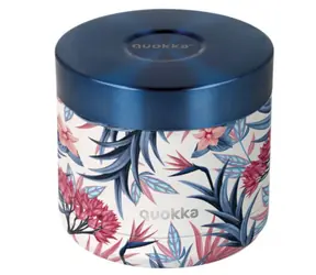 Quokka Whim Speisebehälter 0,6 l blauer Garten / Thermoskanne / Edelstahl / im Angebot