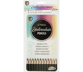 GRAFIX Aquarellstifte in der Blechdose 12 Stk