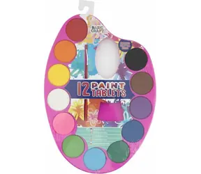 GRAFIX Palette mit Wasserfarben und Pinsel Pink