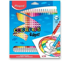 Maped Color'Peps Oops dreieckige Buntstifte mit Gummi 24 Stk