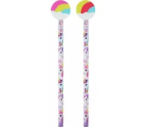 Bleistift mit Einhörnern und Regenbogen-Radiergummi 1 Stück (Mix)