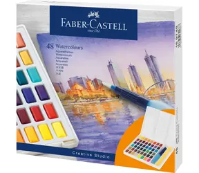Faber-Castell Aquarellfarben - Kunststoffpalette 48 Stück