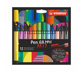 STABILO® Pen 68 MAX - ARTY - 12er Set - 12 verschiedene Farben