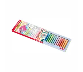 STABILO® swing cool - 18-teiliges Schreibtischset - 8 Neon- und 10 Pastellfarben