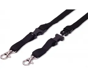 CLASSIC TULIP flache abnehmbare Kordel mit Karabiner schwarz 50St