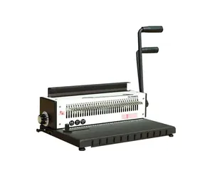 RAYSON TD1500 / Manuelles Drahtbindegerät / Stanzt bis zu 15 Blatt  80 g/m2 / Bindet bis zu 16 mm, also 130 Blatt