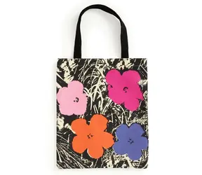 Galison Canvas Tasche Warhol Blumen - rosa
