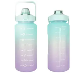 KIK Motivations-Trinkflasche Türkis-Lila