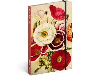 NOTIQUE Notes Mohnblumen von Kateřina Winterová, liniert, 13 x 21 cm