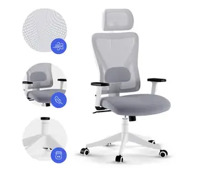SENSE7 Tone weiß-grau / Ergonomischer Bürostuhl / Belastbarkeit 130 kg