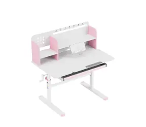 Mark Adler Schreibtisch 5.7, rosa / Höhenverstellbarer Kinderschreibtisch / für Kinder von 90 bis 160 cm