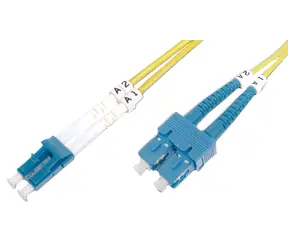 Digitus Glasfaser-Patchkabel, LC auf SC Singlemode 09/125 µ, Duplex-Länge 2 m