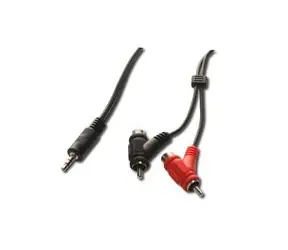 PremiumCord Kabelbuchse 3,5 mm-2xCINCH+2xCINCH M/M 2m