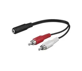 PremiumCord Kabelbuchse 3,5 mm F - 2xCINCH M 1,5 m