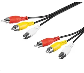 PremiumCord Kabel 3x CINCH-3x CINCH M/M 2m