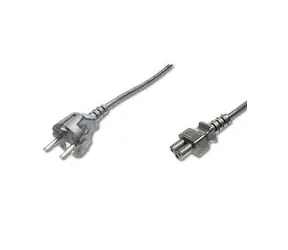 PremiumCord Netzwerkkabel 230V für Laptop 2m, „Mickey Mouse“ Kleeblatt