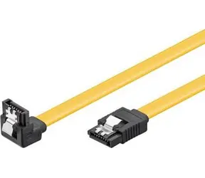 PremiumCord SATA III 90°-Kabel mit Metallverriegelung 0,3 m