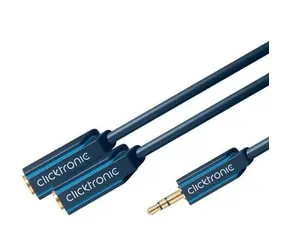 ClickTronic HQ OFC Y-Reduzierbuchse 3,5 mm - 2x Buchse 3,5 mm Stereo, M/F, 10 cm