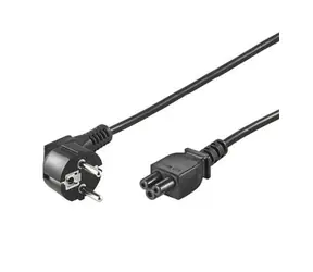 PremiumCord Netzwerkkabel 230V für Laptop 5m, „Mickey Mouse“ Kleeblatt