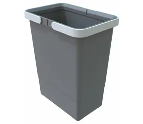 Elletipi SMALL 6 L Kunststoffkorb mit Griffen grau / ohne Deckel / 28 x 15 x 22,5 cm