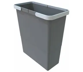 Elletipi NARROW 12 L Kunststoffkorb mit Griffen grau / ohne Deckel / 34 x 15 x 30 cm