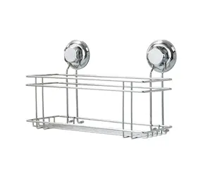 Compactor Bestlock Badezimmerregal mit Saugnäpfen Chrom