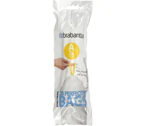 Brabantia PerfectFit Typ A Müllbeutel 3L / einziehbar / 20 Stück pro Packung