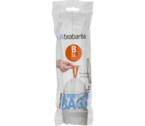 Brabantia PerfectFit Typ B Müllbeutel 5L / einziehbar / 20 Stück pro Packung