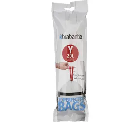 Brabantia PerfectFit Typ Y Müllbeutel 20 l / einziehbar / 20 Stück pro Packung