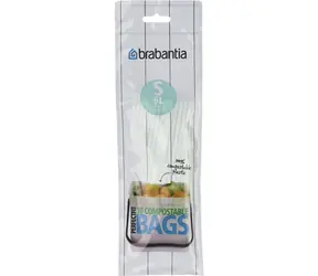Brabantia PerfectFit Typ S kompostierbare Abfallbeutel 6 l / 10 Stück pro Packung