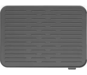 Brabantia Abtropfpad für Geschirr, Silikon, dunkelgrau / 32,5 x 43,8 x 0,9 cm