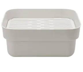 Brabantia Schüssel mit Abtropffläche hellgrau / 16,1 x 34,4 x 37,4 cm