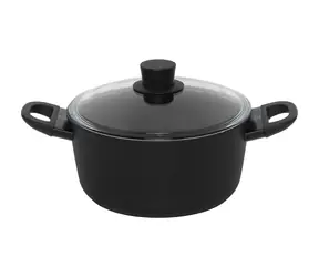 BALLARINI Avola 1006219 Topf mit Glasdeckel 24 cm / 4,8 l / geschmiedetes Aluminium 