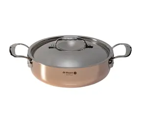 De Buyer Prima Matera Niedriger Induktionstopf 24 cm / 3,1 l / Kupfer + Edelstahl  