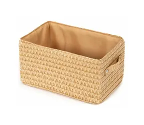 Compactor LILOU beige / Aufbewahrungskorb aus geflochtenem Polypropylen / 23 x 15 x 12 cm