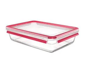 Emsa Clip&Close Glas-Lebensmittelbox 3 l rot
