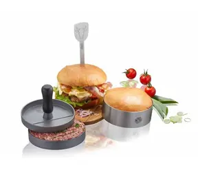 Gefu BBQ Burger-Set 3-teilig / Aluminium und Stahl 