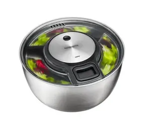 Gefu SPEEDWING silber / Salatschleuder / 5 L / Edelstahl 