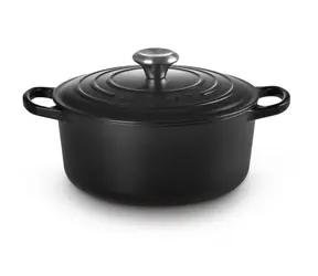 Le Creuset Signature Topf mit Deckel 24 cm schwarz