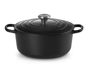Le Creuset Signature Topf mit Deckel 26 cm schwarz