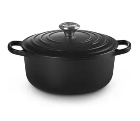 Le Creuset Signature Topf mit Deckel 20 cm schwarz