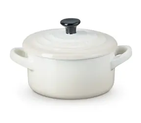 Le Creuset Minitopf mit Deckel 10 cm weiß